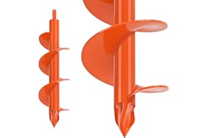 BeneLabel Gartenbohrer Erdbohrer, 31 x 7.6cm Pfostenlöcher Spiralbohrer Akkuschrauber Bohrmaschine Blumenzwiebeln Pflanzlochbohrer Handerdbohrer 10mm Sechskant Zaunpfosten Grabwerkzeug