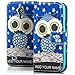 Produktbild Saxonia Tasche Samsung Galaxy S4 Mini Hülle Flip Case Schutzhülle Handytasche mit Kartenfach Motiv Eule bei Nacht