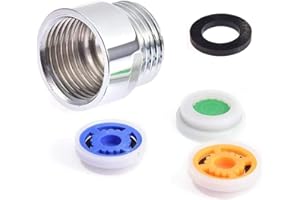 Juliyeh Shower Flow Reducer Limiter Set,Restrictor Shower Flow Regulator Water Saver Universal for Shower, for Hotel, Bathroom, Toilet Silver