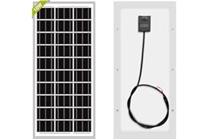 Newpowa Panel solar monocristalino de 10 W, 12 V, mini energía solar para aficionados, balcony, piscina, calefacción y otros sistemas de carga solar