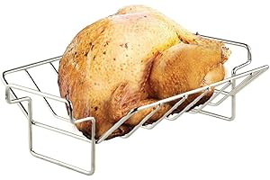 Dallden Thanksgiving Turkey Roasting Rack for Smoker, Rib Rack for Grilling and Smoking-Big Green Egg Turkey Rack Stainless Steel, Dual Purpose for Large and XLarge Big Green Egg and Kamado Joe Etc