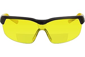 voltX 'GT Adjustable' Gafas de Seguridad de Lectura bifocales adjustables, (Amarillo dioptria 1.5) Certificado CE EN166FT, Revestimiento antiempañamiento, Lentes UV 400. Bifocal Safety Readers.