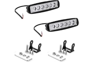 ‎ANTOM antom 6 Zoll Zusatzscheinwerfer 18W Lightbar Auto 6000K Auto Scheinwerfer Offroad Flutlicht Spotlight Wasserdicht LED-Arbeitsscheinwerfer im Freien Für ATV UTV