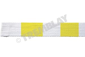 Tremblay Ceinture de Judo Blanc Jaune 25 Mètres Rouleau 100% Coton