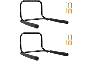 2x WELLGRO® Wand Fahrradhalter - Stahl, schwarz, klappbar, Tragkraft bis 50 kg, Wandmontage, weiche Schaumstoffpolsterung