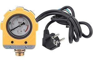 EUJGOOV Presostato electrónico de Presión, 10Bar Controlador de Presión de Bomba para Bomba de Agua 220V Enchufe Europeo