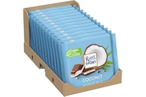 Ritter Sport Coconut 100g (Pack of 12) (packaging may vary)