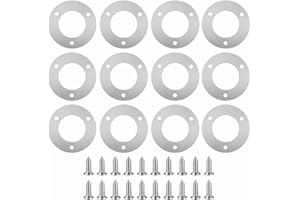 HARRINGTON MARLEY Pack of 12 X Bird Nest Box Protection Plates 32mm, Wild Bird Box Stainless Steel Ring Guard, Garden Small Birds Metal Plate, Birdhouses Houses Robin Nest Box, Sparrows, Swifts