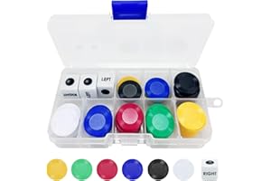 LECHENGJIA Left Right Center Dice Game Set, Lrc Dice Game Set Including 3 Dice 72 Colorful Chips, Dice For Left Right Center Game Board Games Accessories for Camping Party Picnic Game