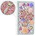 Produktbild spritech (TM) 3D Handmade Colorful Diamond mit Pink Strass Schmetterling Butterfly Love Blumen Kristall Dekoration Design Weiß Leder Wallet, PT-1, Sony Xperia Z1 L39H