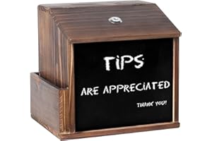 UNHO Drewniana skrzynka z sugestiami, zamykana: montowana na ścianie urna do głosowania z kieszonkową skrzynką odbiorczą wielofunkcyjna skrzynka na darowizny do montażu na ścianie i na stole, skrzynka