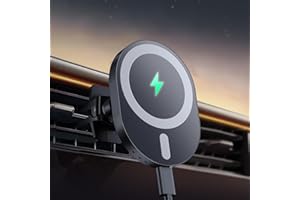 AOUXSEEM Magsafe Car Mount Charger [15W Fastest Charging Speed&20x Strongest Magnets] Car Phone Holder Wireless Charger Magnetic Phone Holder Fits iPhone 17/16/15/14/13/12 Series Pro Plus Max Samsung S Series