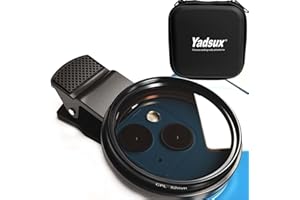 YADSUX CPL-Filter, 52 mm, CPL-Filter für iPhone16, 15, 14, 13, 12, 11, Samsung BLU, Motorola, Xiaomi und andere Smartphones