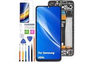 HLYGZX Ersatz Original Display für Samsung Galaxy A04s LCD-Bildschirm, A047F A047F/DS A047F/DSN A047M Bildschirm LCD Display Touch Digitizer Assembly Reparaturteile Kit(Schwarz mit Rahmen)