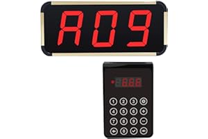 WNKRUN Restaurant Pager System Wireless Calling System Number Display Queue Calling System For Restaurant Cafe Hospital