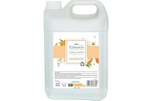 TOPMAIN - Crème lavante main Formule nettoyante, hydratante et adoucissante - Ingrédients d'origine naturelle - Parfum Floral - 5L - Fabrication française