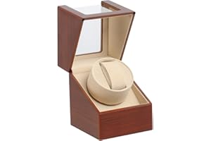 MOOPHYSHAM Automatische Uhrenbeweger Box,luxuriöser Uhrenbeweger,Uhrengehäuse mit leisem Motor,Batteriebetrieb oder Netzteil