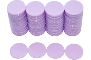 Smartdealspro Opaque Plastic Learning Counters Mini Poker Chips Games Tokens with Storage Box (Light Purple, 25mm)