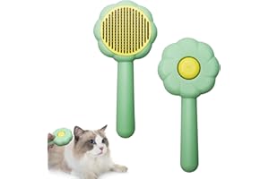 SITARCMIN Reinigungsbürste für Haustier, Katzenbürste Hundebürste, Tierhaarbürste für Kurzhaar Langhaar, Katzenkamm zum Entfernen von Unterfell, Losem Fell und Schmutz (Grün)