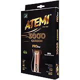 Atemi PRO Carbon 3000 Racchetta da Tennis Tavolo - Controllo E Potenza Superiori |Gomma Approvata ITTF |Legni Esotici Natural