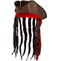 YRTBGD Piratenkostuum heren middeleeuwse kleding heren met middeleeuws hemd broek heren piraten bandana riem oogklep halsketting oorbellen voor Halloween carnaval (bruin, S