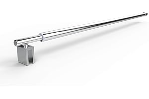 Moments of Glass Barra/barandilla estabilizadora de Pared para Ducha de Vidrio/Estabilizador de Walk In. Espesor de Vidrio Entre 6mm y 10mm. Ajustable Entre 78-123cm