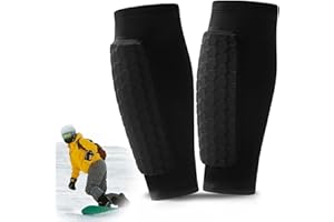 XUDUOO Ski Shin Guards Gel, Ski Guard Socks, Sock Shin Pads Shin Protectors for Skiing, Breathable Elastic Gel Guard, Legs Protection, Safety Gear for Adults Sports