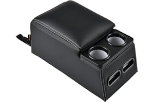 Coverado Car Center Console, Universal Rear Bench Seat Consoles, Truck Seat Organizer and Storage, Back Seat Car Organizer with Cup Holder, Large Storage Box, Central Armrest Box