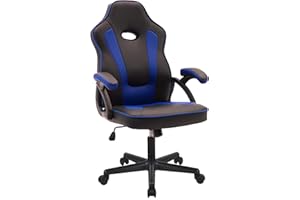 play haha. Sedia da gioco Sedia da ufficio Sedia girevole Sedia da computer Sedia da lavoro Sedia da ufficio Sedia ergonomica Sedia da corsa Sedia in pelle (Blu)