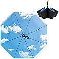 ZUOYOUZ Compact Travel Umbrella,Automatic,Lightweight,Windproof Strong,Folding Umbrella with Pattern for Rain&Sun-Men&Women