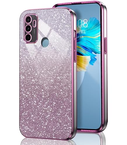 ILING Ragazza Cover per OPPO A5M / OPPO A5 5G/4G, Colorato Custodia con Elegante Pattern di Rose, Brillantini Strass, Ultrasottile Morbido Silicone