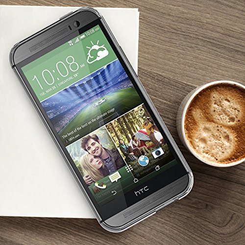 HTC One M8 Funda  iVoler TPU Silicona Case Cover Dura Parachoques Carcasa Funda Bumper para HTC One M8   Ultra-delgado   Shock-Absorci  n   Anti-Ara  azos   Transparente - Garant  a Incondicional de 18 Meses