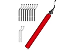 AICOYA Ebavureur Outil D'ébavurage avec 10 Lames, pour Pièces Imprimées en 3D en Métal, Plastique et Acier Inoxydable (8 BR1010, 2 BS1018)