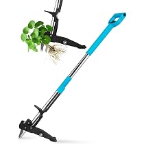 Désherbeur Manuel 100cm Avec 3 Griffes Inox Et Pédale - Outil De Jardinage Sur Pied Pour Arracher Les Mauvaises Herbes Sans Effort