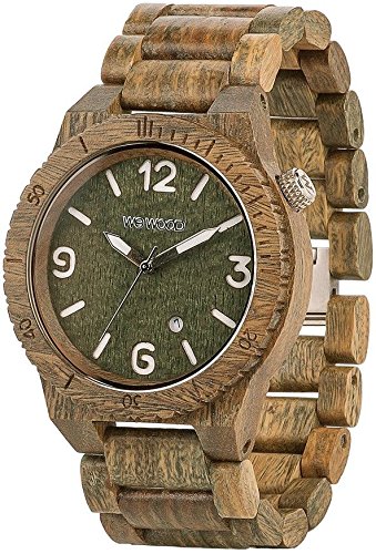Wewood Herren-Armbanduhr Alpha Analog Quarz One Size, grn, braun/grn