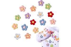 AOOTUERL 16 Stück Schuh Charms Krokodil-anhänger für Kinder Schuhanstecker,Blumen-anhänger für Crocs, Schuh-anhänger-zubehör für Crocs-armband für Kinder Mädchen