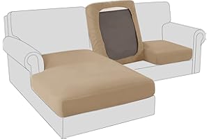 BXFUL Copriseduta Divano Elasticizzato in velluto Fodera per Cuscino ad Alta Elasticità Cuscino per Divano Fodera per mobili Coprisedile per Divano Fodere per Cuscino (Grande 1 posto,Sabbia)