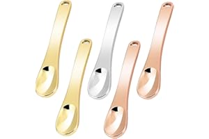 ZEACCT 5 Stück Gesichtsmaske Spatel Löffel, Kosmetische Spachtel Scoops, Gesichtsmassage Spachtel Sticks, Kosmetikspatel Creme, Maskenspatel, Beauty Scoop, Kleine Metall Spatel Kosmetik