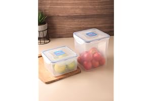 LocknLock Large Storage Container Set (1200ml x 2, 2600ml x 1) – 3 Containers, Airtight Food Storage Boxes for Kitchen