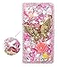 Price comparison product image Spritech(TM) 3D Handmade Bling Pink Diamond Design Case Luxury PU Leather Wallet Case Flip Cover with Card Slots and Stand Feature forSamsung Galaxy S4 Mini I9195