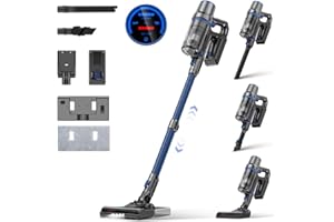 ‎LINKIFLY Linkifly Akku Staubsauger mit Wischfunktion, 45000Pa/550W/60 Min Staubsauger kabellos mit bürstenfreiem Motor & LED-Touchdisplay, Selbststehender Saugwischer für Hartböden, Teppich & Tierhaare