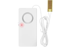 SOCOBETA Wasserdetektor 120dB Sicherheit Wasserüberlauf Leckage Alarmsensor Wasserstandsalarmsystem für Küche Bad Waschküche