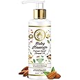 Mom & World Baby Massage Pure Organic Sweet Almond Oil Cold Pressed | Hypoallergenic & Dermatologically Tested with No Mineral Oil, 200 ml