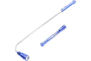S&R Mini Flexible Magnetic Flashlight with 3 LEDs, 175-582mm Extendable – Magnetic Pick-Up Head Tool for DIY, Car Repair, Camping