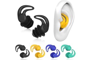HIGAHY Swimming Ear Plugs for Adults - 4 Pairs Silicone Waterproof Swim Earplugs for Surfing,Diving,Showering and Other Water Sports - Keep Water Out and Ear Protection.