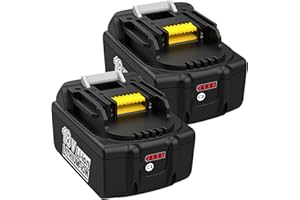 Energup 2 Pièces 18V 5500mAh Batterie pour Makita Batterie 18V BL1850 BL1860 BL1840 BL1830 BL1820 BL1815 avec Indicateur LED