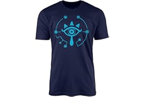 SMARTYPANTS Sheikah Eye Symbol Legend of Zelda T-Shirt - Top Tee Teen Adults Kids Video Game Fan Inspired Gamer Breath of Wild Navy Gift Present