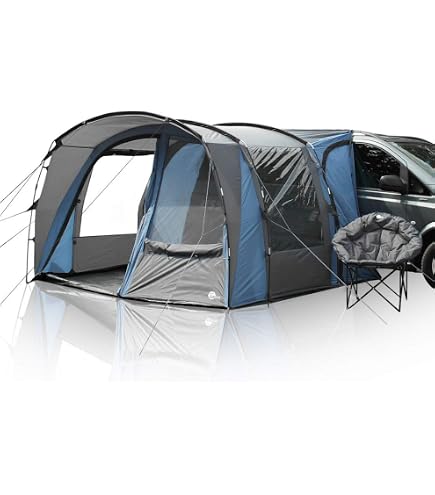 Tente Dôme Skandika Pitea 4 Flex Protect – 4 Places, Auvent Intégré, Sas Modulable Pour Van/SUV, étanche UPF 50+, 15,2 Kg