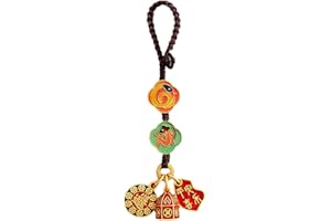 CutitiUU Chinese Spring Festival zodiac keychain,Year of the Snake Keychain,Alloy keychain, Snake Keychain Pendant,Chinese Keychain Bulk Good Luck Charms Keychain,Car Hanging Ornament (B)