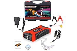 DSTELIN Starthilfe Powerbank 2500A Spitze Auto Starthilfe Powerbank 12V Booster Auto Starthilfe (Bis Zu 8,0L Benzin Oder 6,5L Diesel) Mit LED Taschenlampe Starthilfekabel Jump Starter Für Motorrad SUV